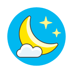 Night Moon Illustration from UX Colors Set