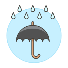 Rainy Umbrella Illustration from UX Colors Set