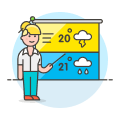 Weather Forecast Reporter 1 Illustration from UX Colors Set