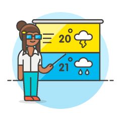 Weather Forecast Reporter 6 Illustration from UX Colors Set