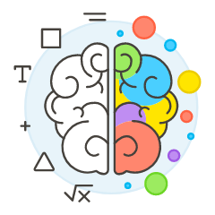 Brain Sides Illustration from UX Colors Set