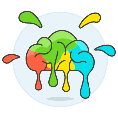 Colorful Brain Illustration from UX Colors Set