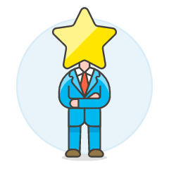 Manager Star 1 Illustration from UX Colors Set