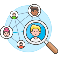 Searching Network Illustration from UX Colors Set