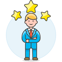 Three Star Employee 1 Illustration from UX Colors Set
