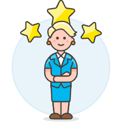 Three Star Employee 2 Illustration from UX Colors Set