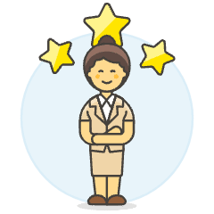 Three Star Employee 6 Illustration from UX Colors Set