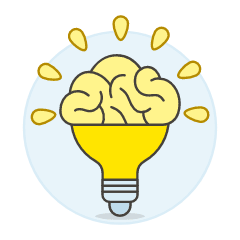 Lightbulb Brain 1 Illustration from UX Colors Set