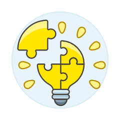 Lightbulb Puzzle Illustration from UX Colors Set