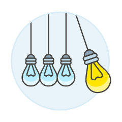 Lightbulb Swing Illustration from UX Colors Set