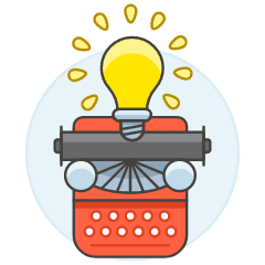 Typewritter Idea Illustration from UX Colors Set