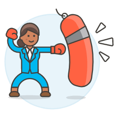 Motivation Punching Bag 4 Illustration from UX Colors Set