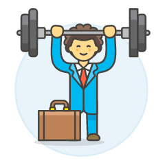 Work Barbell 3 Illustration from UX Colors Set