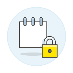 Note Lock Illustration from UX Colors Set