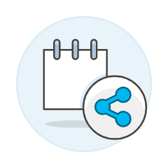 Note Share Cog Illustration from UX Colors Set