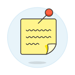 Pin Post It Note Illustration from UX Colors Set