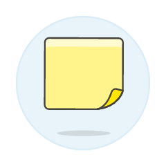 Post It Note Illustration from UX Colors Set