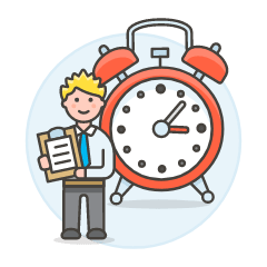 Work Alarm 1 Illustration from UX Colors Set