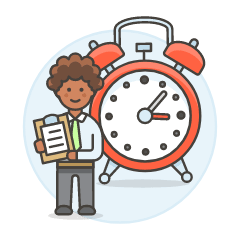 Work Alarm 3 Illustration from UX Colors Set