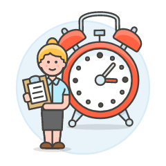 Work Alarm 4 Illustration from UX Colors Set