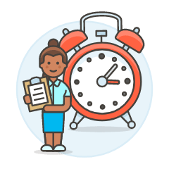 Work Alarm 5 Illustration from UX Colors Set