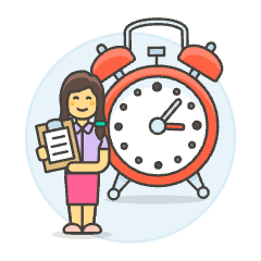 Work Alarm 6 Illustration from UX Colors Set