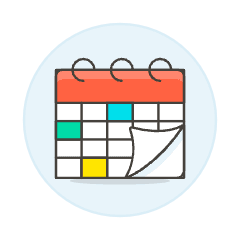 Work Calendar Illustration from UX Colors Set