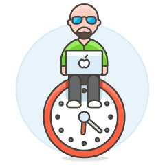 Work Clock 3 Illustration from UX Colors Set