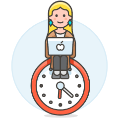 Work Clock 4 Illustration from UX Colors Set