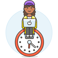 Work Clock 5 Illustration from UX Colors Set