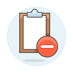 Clipboard Subtract Illustration from UX Colors Set
