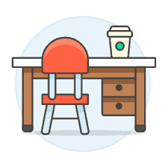 Workspace Desk 1 Illustration from UX Colors Set