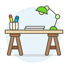 Workspace Desk 2 Illustration from UX Colors Set