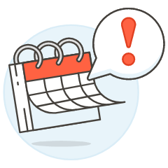 Calendar Deadline Illustration from UX Colors Set