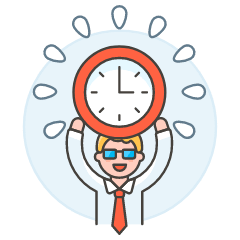 Energized Employee 2 Illustration from UX Colors Set