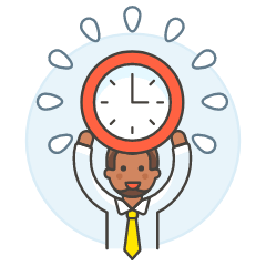 Energized Employee 3 Illustration from UX Colors Set