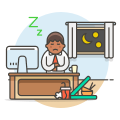 Overtime Sleep 2 Illustration from UX Colors Set