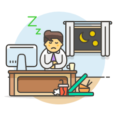 Overtime Sleep 3 Illustration from UX Colors Set