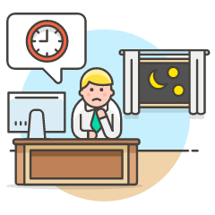 Overtime Tired 1 Illustration from UX Colors Set