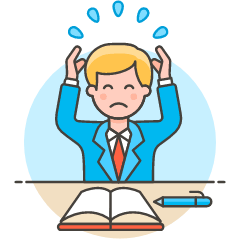 Stress Employee 1 Illustration from UX Colors Set
