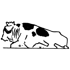 Cow Element from Art Deco Vectors Set