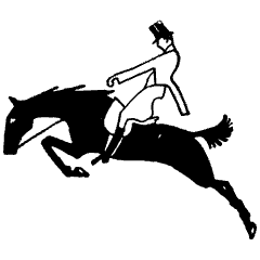 Equestrian 3 Element from Art Nouveau Vectors Set