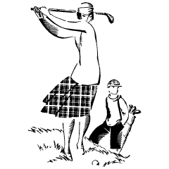 Golf Element from Art Deco Vectors Set