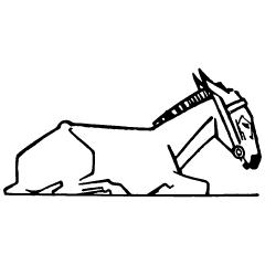 Horse Sit Element from Art Deco Vectors Set