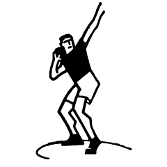 Shot Put Element from Art Deco Vectors Set