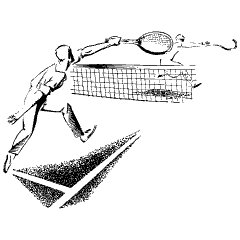 Tennis Element from Art Deco Vectors Set