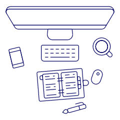 Imac Workspace 2 Illustration from UX Line Set