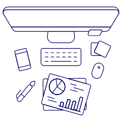 Imac Workspace 4 Illustration from UX Line Set