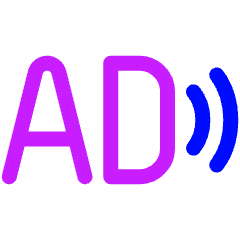 Audio Description Icon from Plump Neon Set