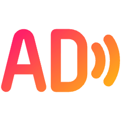 Audio Description Icon from Plump Gradient Set